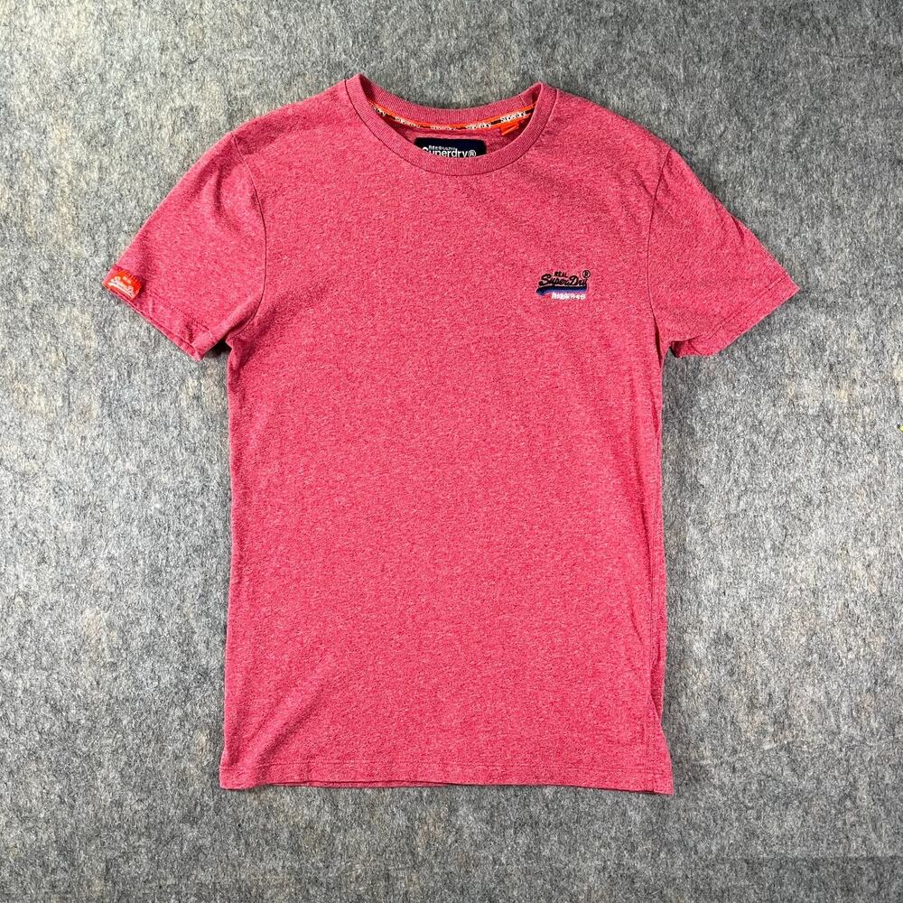 Superdry The Orange Label T-Shirt / Mens Small / Embroidered Logo Coral JPN